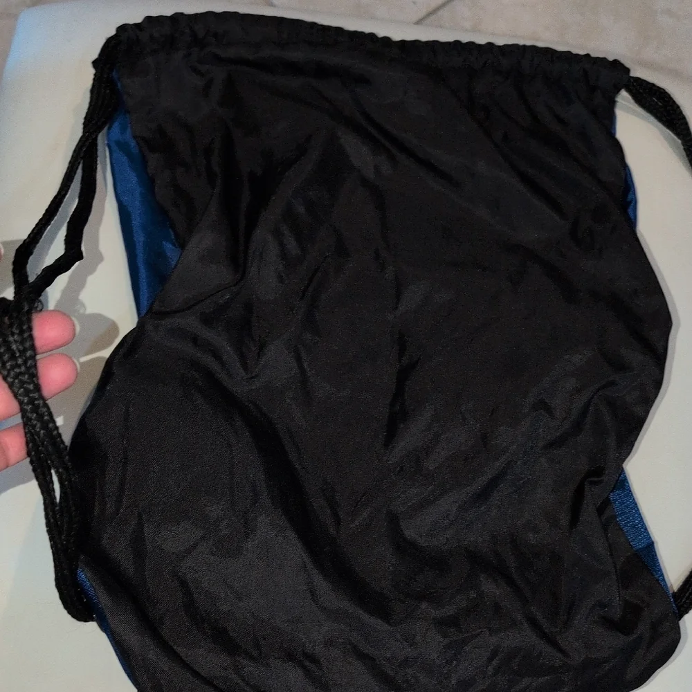 Blue Drawstring Backpack